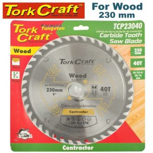 BLADE CONTRACTOR 230 X 40T 30/1/20/16 CIRCULAR SAW TCT (TCP23040)