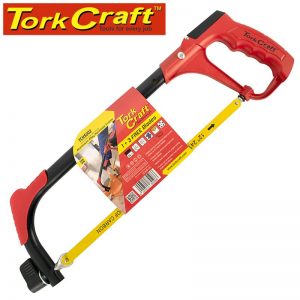 ALUMINUM ALLOY HACKSAW FRAME 300M C/W 1 + 3 FREE BLADES TORK CRAFT (TCHS002)