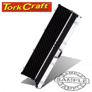 TORK CRAFT DOUBLE RIFLE ALUMINIUM CASE 123.2 X 35.6 X 11.4 SILVER DOTS SURFACE (ALC013)