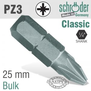 POZI NO.3X25MM CLASSIC INS.BIT