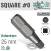 SCREWDRIVER BIT SQUARE RECESS NO.0 X 50MM