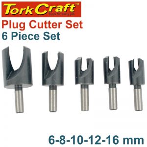 5PCE PLUG CUTTER SET 6-8-10-12-16MM (TC311024)