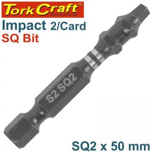 IMPACT SQUARE RECESS PWR BIT NO.2X50MM 2/CARD