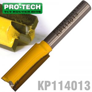 STRAIGHT BIT 3/8"(9.5MM) X 1"(25.4MM) CUT 2 FLUTE WITH BOTTOM CUT 1/4"