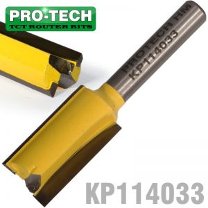 STRAIGHT BIT 1/2"(12.7MM) X 1"(25.4MM) CUT 2 FLUTE WITH BOTTOM CUT 1/4