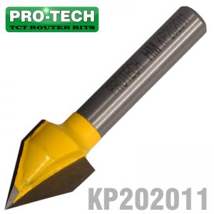 V-GROOVE 1/2" X 5/8" 60 DEGREE 1/4" SHANK
