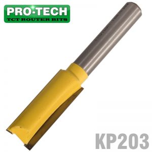 STRAIGHT BIT 3/8" (9.5MM) X 1"(25.4MM) TWO FLUTE 1/4" SHANK