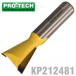 DOVETAIL BIT 7/8" (22.22MM) X 1/2" 1/2" SHANK