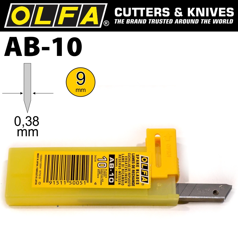 OLFA BLADES AB-10 10/PACK 9MM - Ubuntu Sales Hardware | Midrand ...