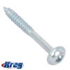 KREG ZINC POCKET HOLE SCREWS 38MM 1.50" #7 FINE THREAD MX LOC 100CT