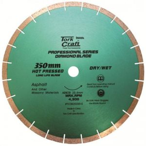 DIAMOND BLADE 350x25.4MM ASPHALT HOT PRESSED SEGMENTED TAR
