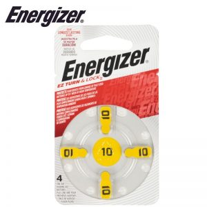 ENERGIZER HEARING AID BATTERY AZ10 YELLOW 4 PACK