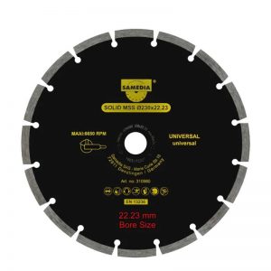 DIAMOND BLADE 230MM X 22.23 SEGMENTED IND MULTI PURPOSE SOLID MSS