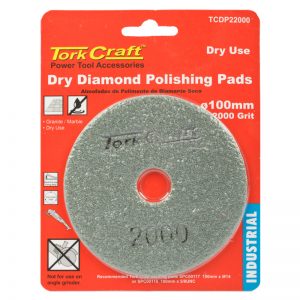 TORK CRAFT 100MM DIAMOND POLISHING PAD 2000 GRIT DRY USE