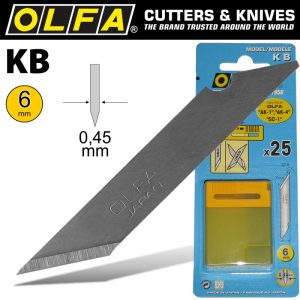 OLFA Spare Blades for Art Knife KB 25/PACK 6MM