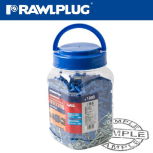 UNIVERSAL NYLON PLUG 6MMX30MM WITH SCREWS X1000 PER JAR | RAWLPLUG