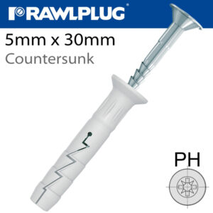 NYL NAIL-IN FIXING 5X30MM CSK HEAD X700 PER JAR | RAWLPLUG
