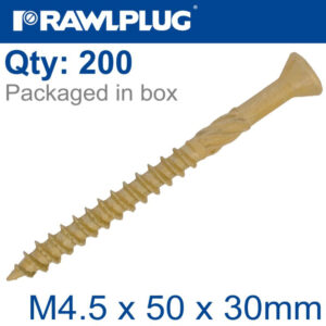 R-DSX DECKING SCREWS M4.5 X 50X30 GINGER RUSPERT X200-BOX