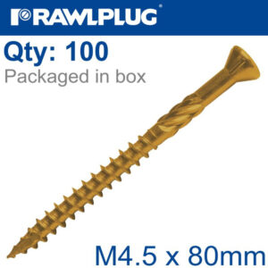 R-DSX DECKING SCREWS M4.5 X 80X48 GINGER RUSPERT X100-BOX