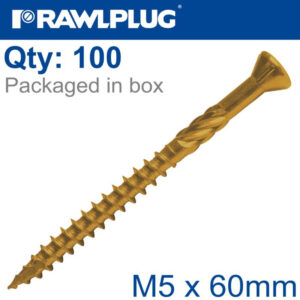 R-DSX DECKING SCREWS M5 X 60X36 GINGER RUSPERT X100-BOX