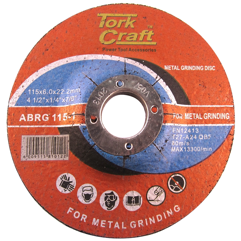 GRINDING DISC FOR STEEL 115 X 6.0 X 22.2MM