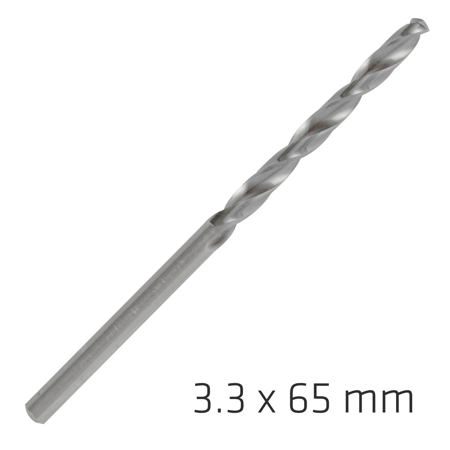 ALPEN PRO HSS 3.3MM DRILL DIN 338 RN 135 SPLIT POINT PLASTIC WALLET  (