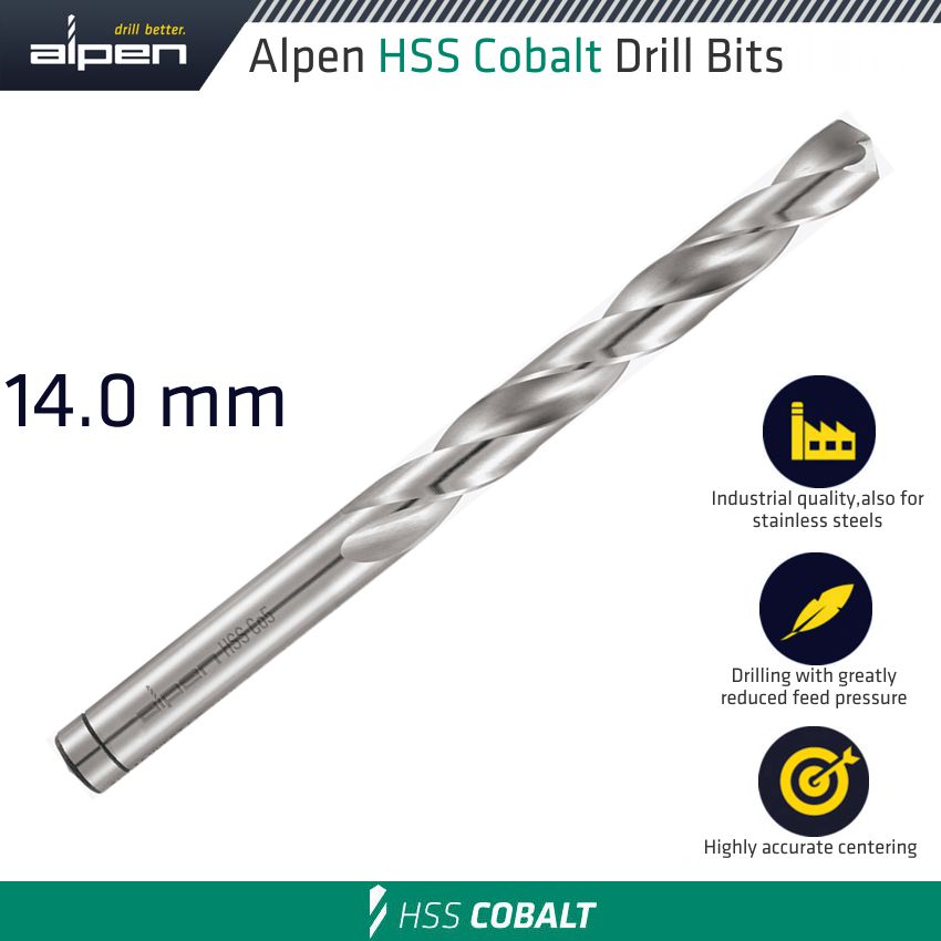 HSS COBALT BULK DIN 338 RN,  14.0
