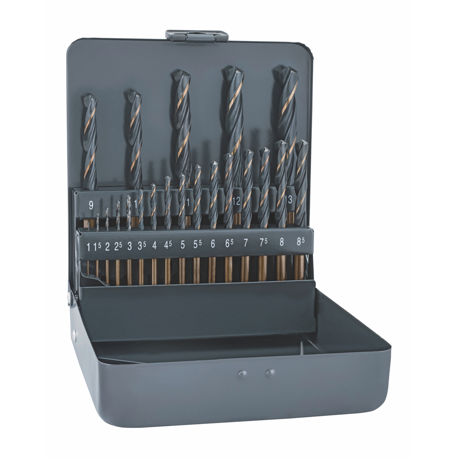 ALPEN SPRINT MASTER 21 PCE SET KM21 1 -8.5 X 0.5 9-13 X 1MM METAL BOX