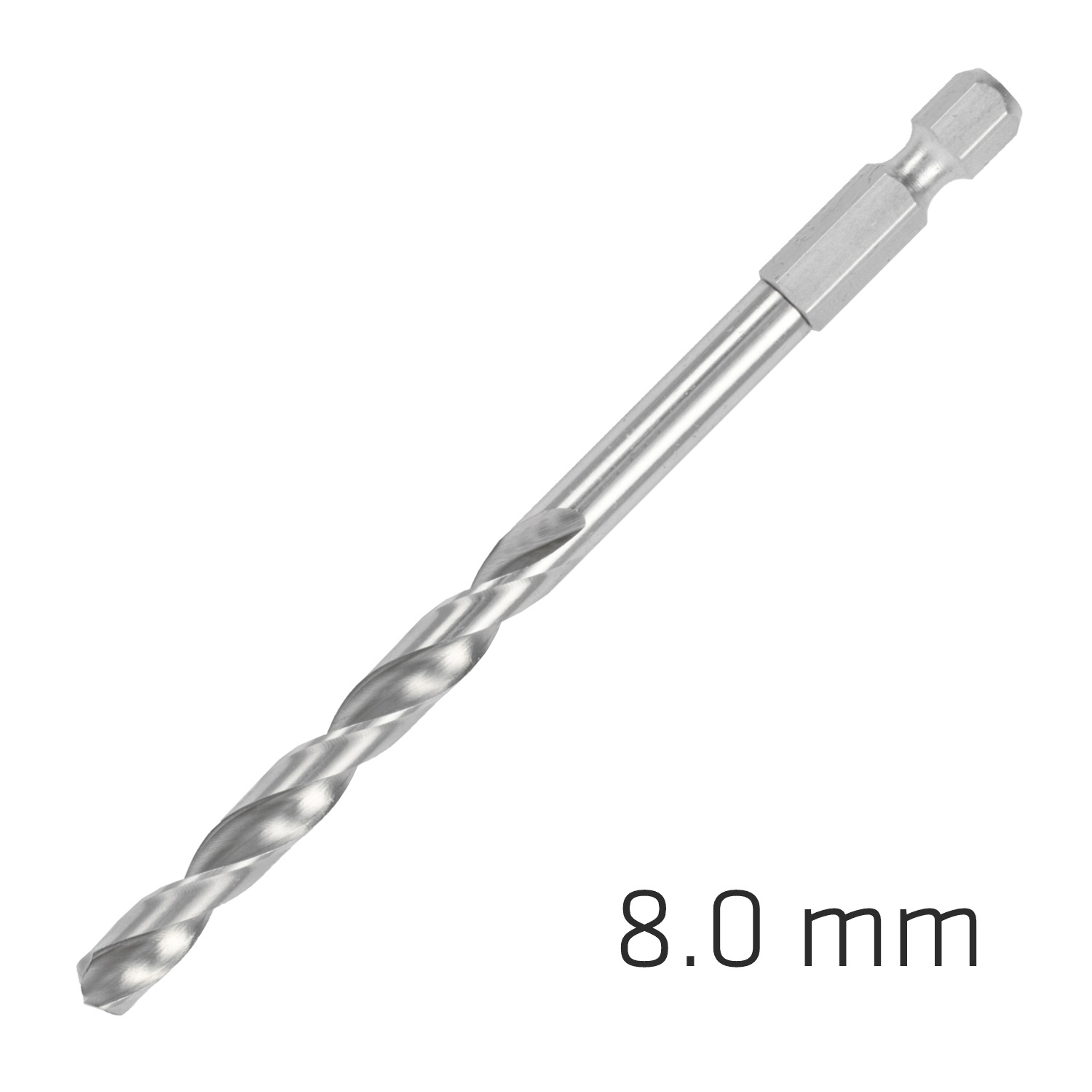 HSS SUPER DRILL BIT HEX SHANK 8MM