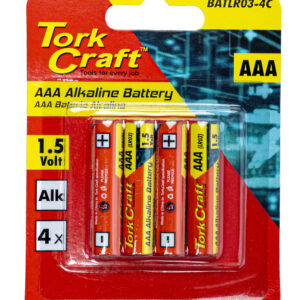 BATTERY AAA 1.5V 4 PACK CARDED ALKALINE