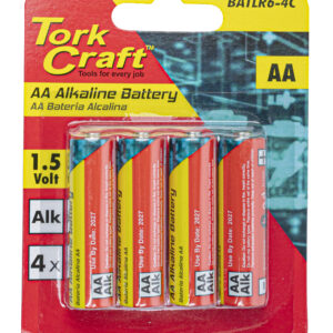 BATTERY AA 1.5V 4 PACK CARDED ALKALINE