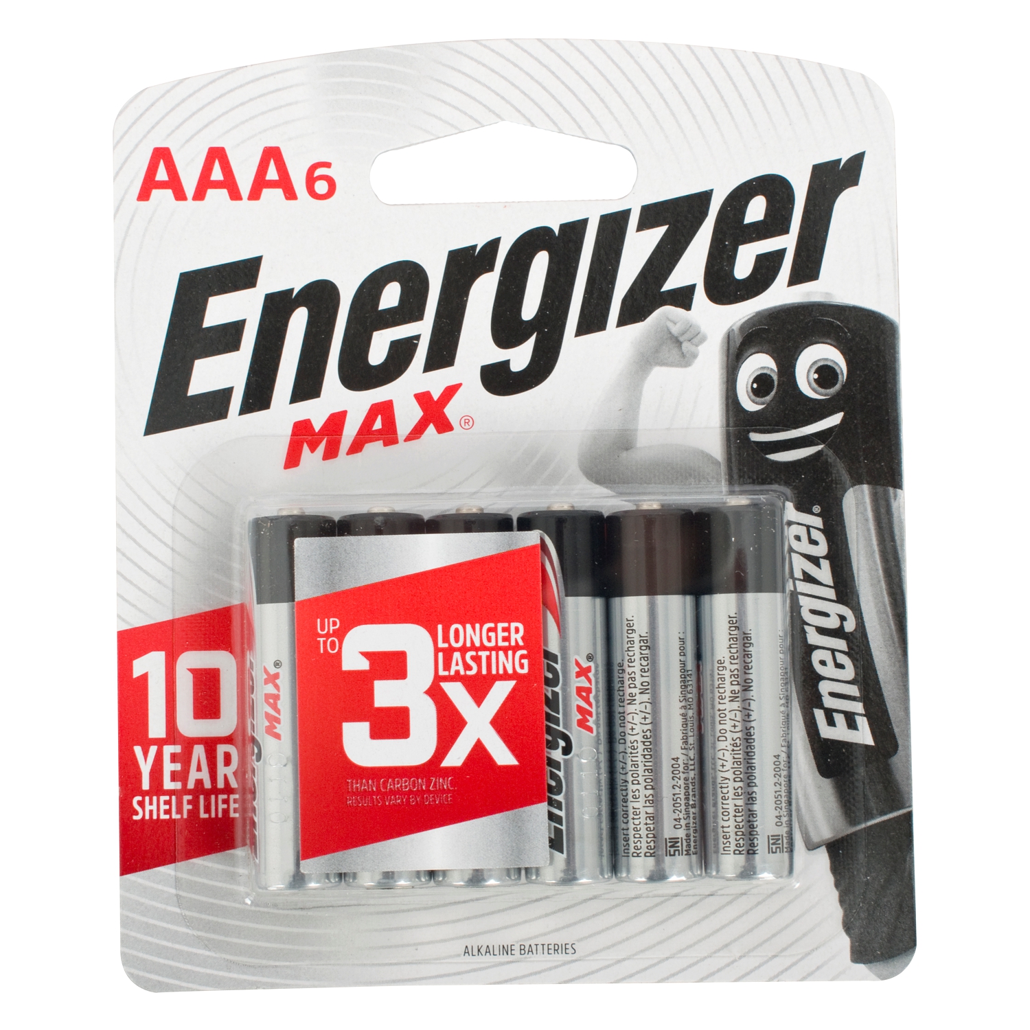 ENERGIZER MAX AAA - 6 PACK (MOQ 12)