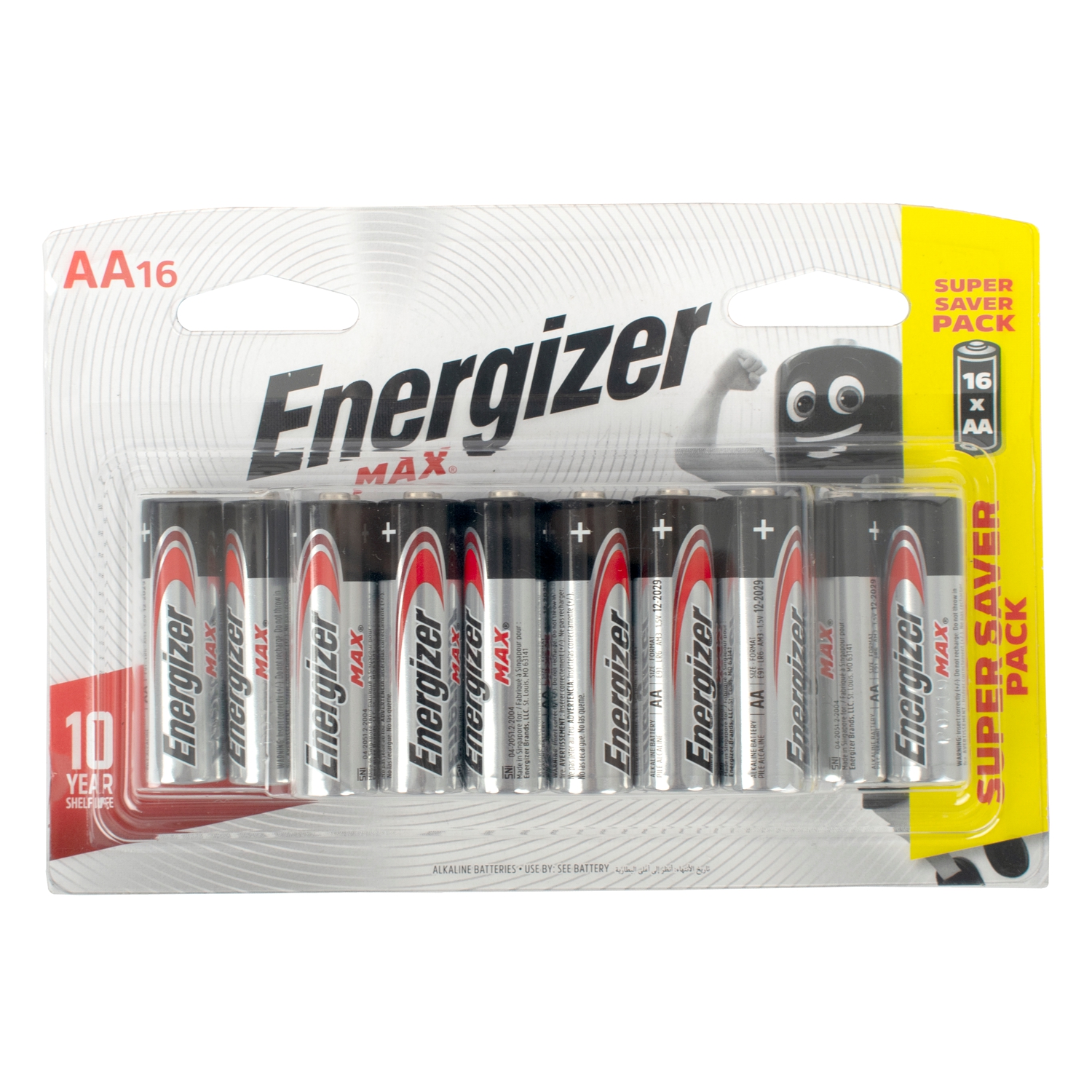 ENERGIZER MAX AA-16 PACK (175X120MM PACK )