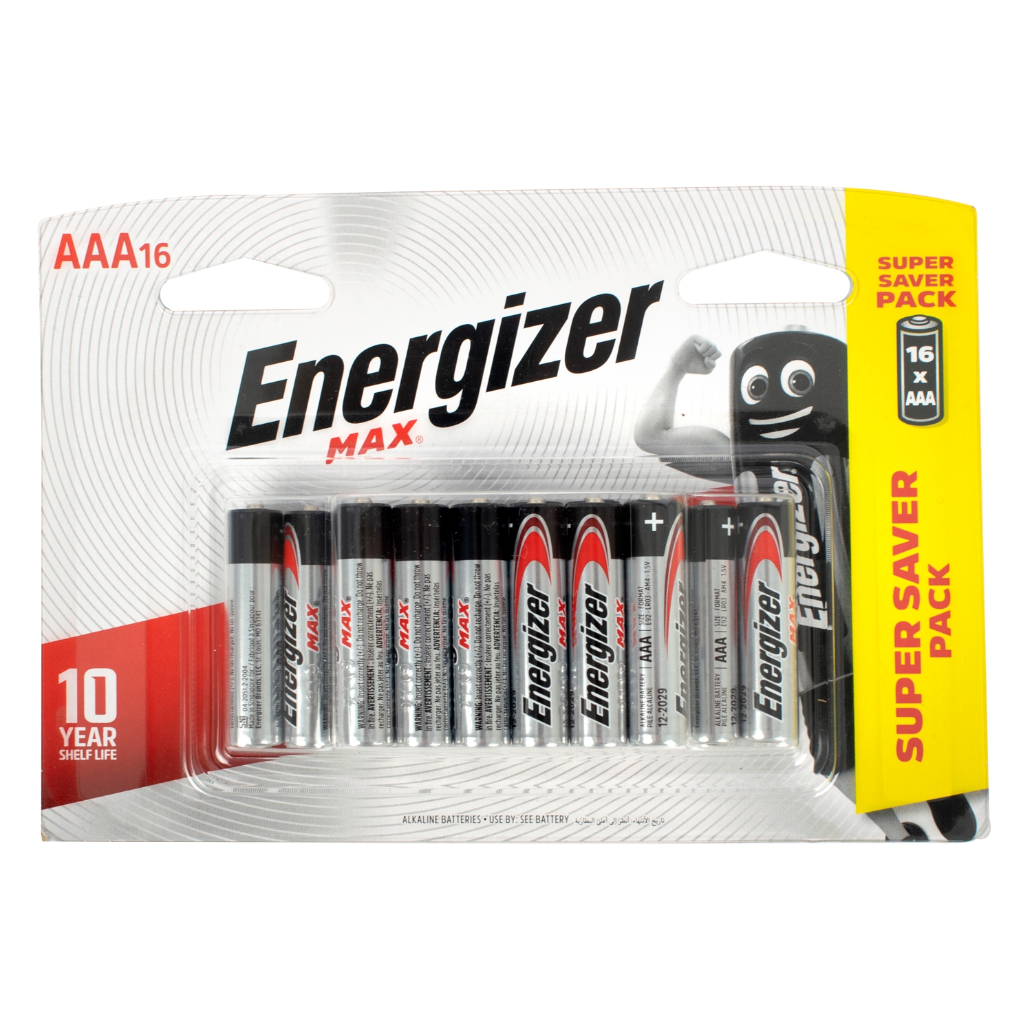 ENERGIZER MAX AAA-16 PACK (175X120MM PACK)